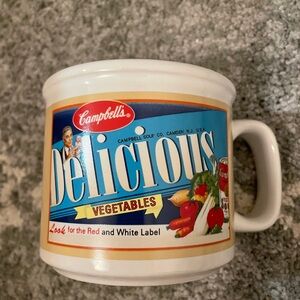 EUC-Campbell's Delicious and sweetened by the sun. white and red Ceramic Mug